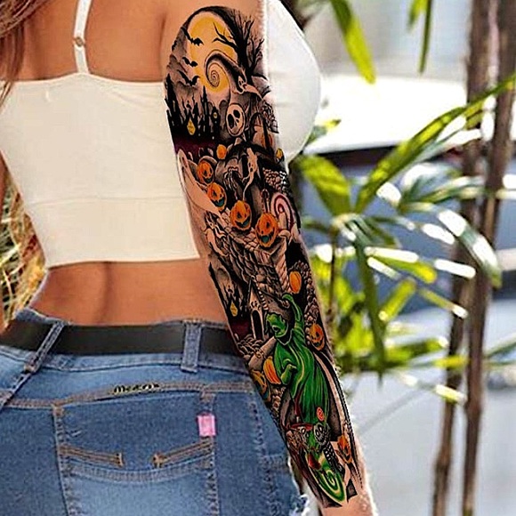 Nightmare Before Christmas Temporary Tattoo arm sleeve - Picture 2 of 5